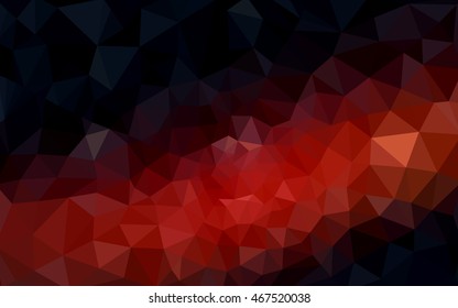 Dark red polygonal illustration, which consist of triangles. Geometric background in Origami style with gradient. Triangular design for your business.