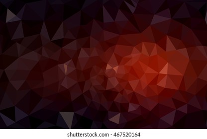 Dark red polygonal illustration, which consist of triangles. Geometric background in Origami style with gradient. Triangular design for your business.