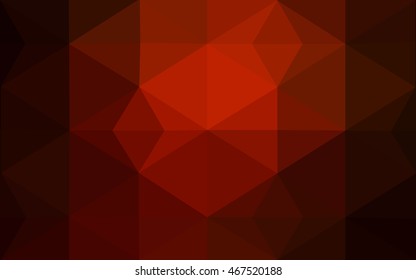 Dark red polygonal illustration, which consist of triangles. Geometric background in Origami style with gradient. Triangular design for your business.