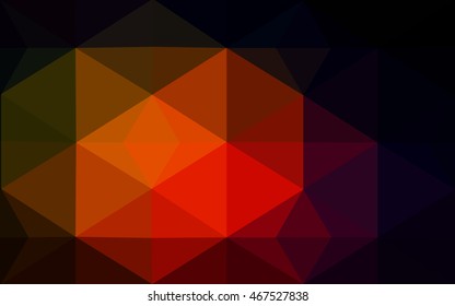 Dark red polygonal illustration, which consist of triangles. Geometric background in Origami style with gradient. Triangular design for your business.