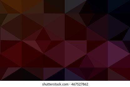 Dark red polygonal illustration, which consist of triangles. Geometric background in Origami style with gradient. Triangular design for your business.