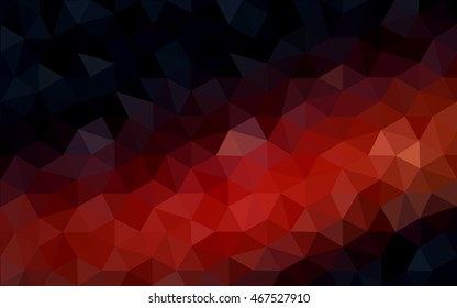 Dark red polygonal illustration, which consist of triangles. Geometric background in Origami style with gradient. Triangular design for your business.