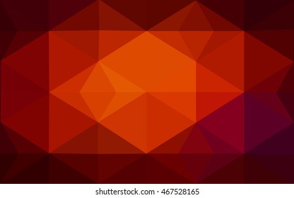 Dark red polygonal illustration, which consist of triangles. Geometric background in Origami style with gradient. Triangular design for your business.
