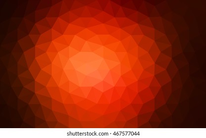Dark red polygonal illustration, which consist of triangles. Geometric background in Origami style with gradient. Triangular design for your business.