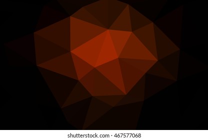 Dark red polygonal illustration, which consist of triangles. Triangular design for your business. Creative geometric background in Origami style with gradient.