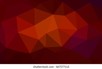 Dark red polygonal illustration, which consist of triangles. Triangular design for your business. Creative geometric background in Origami style with gradient.