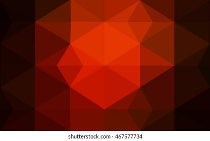 Dark red polygonal illustration, which consist of triangles. Geometric background in Origami style with gradient. Triangular design for your business.