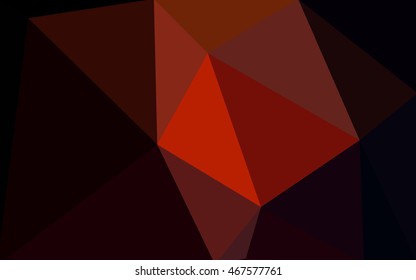 Dark red polygonal illustration, which consist of triangles. Geometric background in Origami style with gradient. Triangular design for your business.