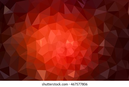 Dark red polygonal illustration, which consist of triangles. Geometric background in Origami style with gradient. Triangular design for your business.