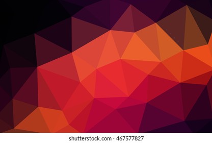 Dark red polygonal illustration, which consist of triangles. Triangular design for your business. Creative geometric background in Origami style with gradient.