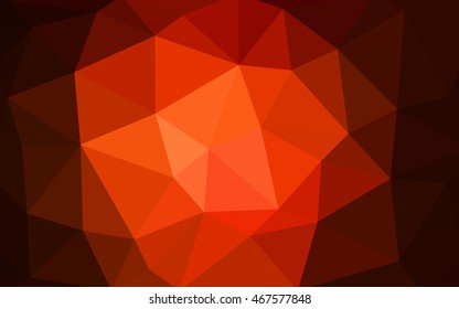 Dark red polygonal illustration, which consist of triangles. Triangular design for your business. Creative geometric background in Origami style with gradient.