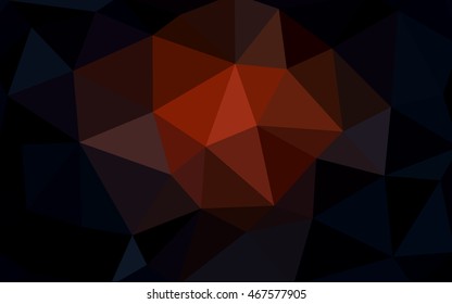 Dark red polygonal illustration, which consist of triangles. Triangular design for your business. Creative geometric background in Origami style with gradient.