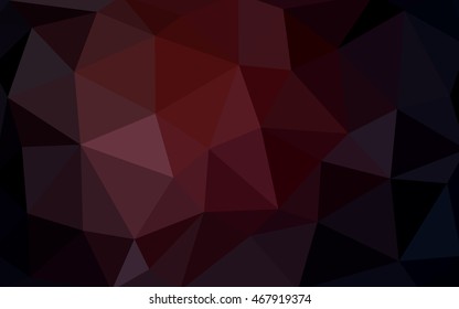 Dark red polygonal illustration, which consist of triangles. Triangular design for your business. Creative geometric background in Origami style with gradient.