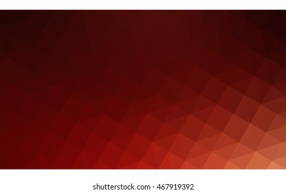 Dark red polygonal illustration, which consist of triangles. Geometric background in Origami style with gradient. Triangular design for your business.