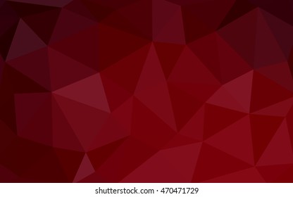 Dark red polygonal illustration, which consist of triangles. Triangular design for your business. Creative geometric background in Origami style with gradient.