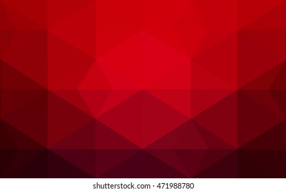Dark red polygonal illustration, which consist of triangles. Geometric background in Origami style with gradient. Triangular design for your business.