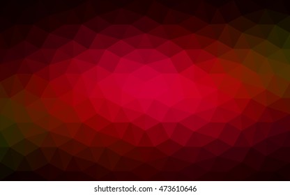 Dark red polygonal illustration, which consist of triangles. Geometric background in Origami style with gradient. Triangular design for your business.