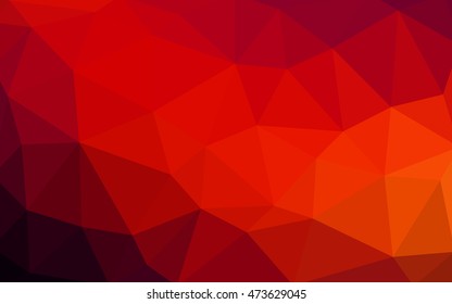 Dark red polygonal illustration, which consist of triangles. Triangular design for your business. Creative geometric background in Origami style with gradient.