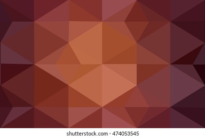Dark red polygonal illustration, which consist of triangles. Geometric background in Origami style with gradient. Triangular design for your business.