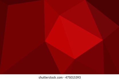 Dark red polygonal illustration, which consist of triangles. Geometric background in Origami style with gradient. Triangular design for your business.