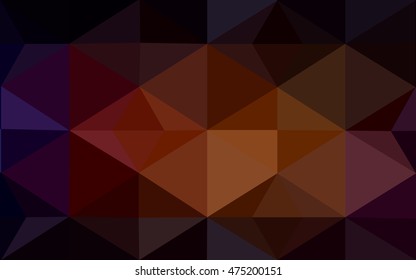 Dark red polygonal illustration, which consist of triangles. Geometric background in Origami style with gradient. Triangular design for your business.