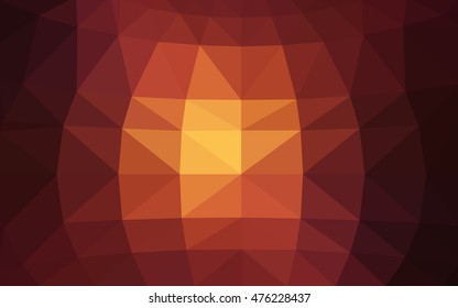 Dark red polygonal illustration, which consist of triangles. Triangular design for your business. Creative geometric background in Origami style with gradient.