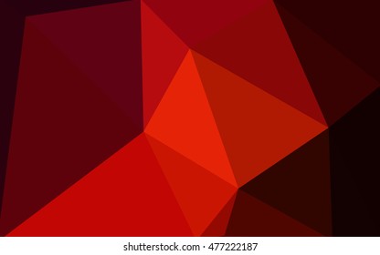 Dark red polygonal illustration, which consist of triangles. Geometric background in Origami style with gradient. Triangular design for your business.