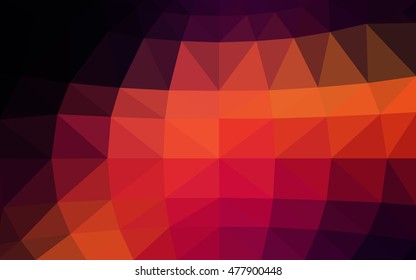 Dark red polygonal illustration, which consist of triangles. Triangular design for your business. Creative geometric background in Origami style with gradient.