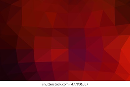 Dark red polygonal illustration, which consist of triangles. Triangular design for your business. Creative geometric background in Origami style with gradient.