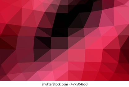 Dark red polygonal illustration, which consist of triangles. Triangular design for your business. Creative geometric background in Origami style with gradient.