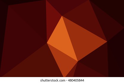Dark red polygonal illustration, which consist of triangles. Geometric background in Origami style with gradient. Triangular design for your business.