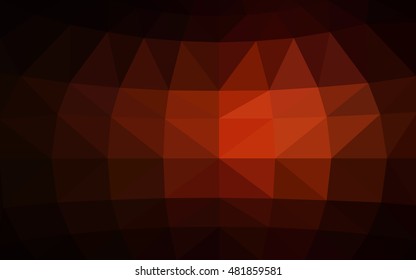 Dark red polygonal illustration, which consist of triangles. Triangular design for your business. Creative geometric background in Origami style with gradient.
