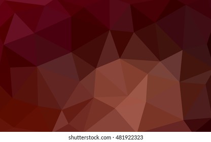 Dark red polygonal illustration, which consist of triangles. Triangular design for your business. Creative geometric background in Origami style with gradient.