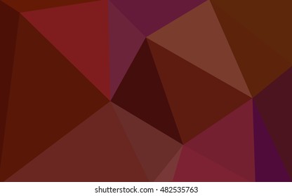 Dark red polygonal illustration, which consist of triangles. Geometric background in Origami style with gradient. Triangular design for your business.