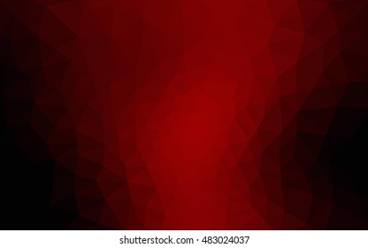 Dark red polygonal illustration, which consist of triangles. Geometric background in Origami style with gradient. Triangular design for your business.