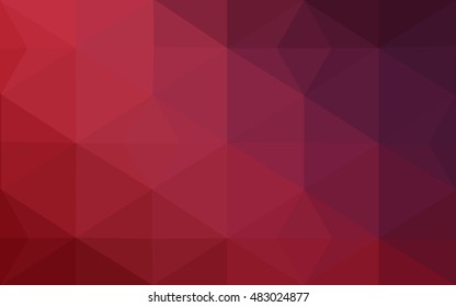 Dark red polygonal illustration, which consist of triangles. Geometric background in Origami style with gradient. Triangular design for your business.