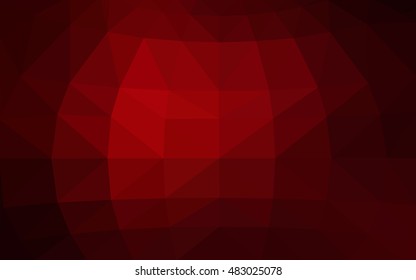 Dark red polygonal illustration, which consist of triangles. Triangular design for your business. Creative geometric background in Origami style with gradient.