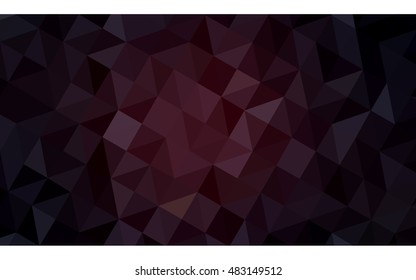 Dark red polygonal illustration, which consist of triangles. Geometric background in Origami style with gradient. Triangular design for your business.