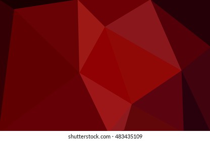 Dark red polygonal illustration, which consist of triangles. Geometric background in Origami style with gradient. Triangular design for your business.