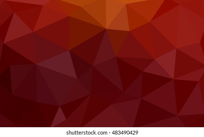 Dark red polygonal illustration, which consist of triangles. Triangular design for your business. Creative geometric background in Origami style with gradient.