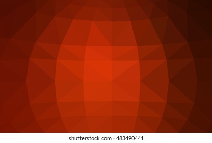 Dark red polygonal illustration, which consist of triangles. Triangular design for your business. Creative geometric background in Origami style with gradient.