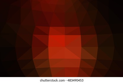 Dark red polygonal illustration, which consist of triangles. Triangular design for your business. Creative geometric background in Origami style with gradient.
