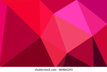 Dark red polygonal illustration, which consist of triangles. Geometric background in Origami style with gradient. Triangular design for your business.