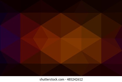 Dark red polygonal illustration, which consist of triangles. Geometric background in Origami style with gradient. Triangular design for your business.