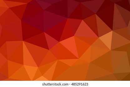 Dark red polygonal illustration, which consist of triangles. Triangular design for your business. Creative geometric background in Origami style with gradient.