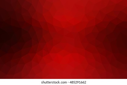 Dark red polygonal illustration, which consist of triangles. Geometric background in Origami style with gradient. Triangular design for your business.