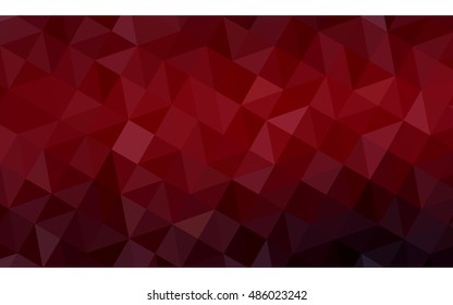 Dark red polygonal illustration, which consist of triangles. Geometric background in Origami style with gradient. Triangular design for your business.