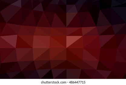 Dark red polygonal illustration, which consist of triangles. Triangular design for your business. Creative geometric background in Origami style with gradient.
