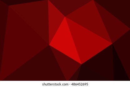 Dark red polygonal illustration, which consist of triangles. Geometric background in Origami style with gradient. Triangular design for your business.