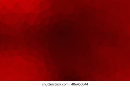 Dark red polygonal illustration, which consist of triangles. Geometric background in Origami style with gradient. Triangular design for your business.